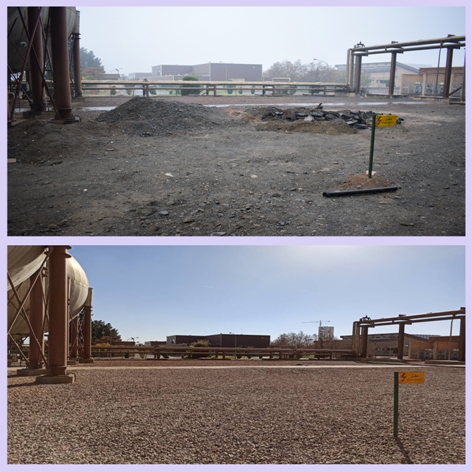 مسطح سازی و ترمیم فضای اطراف واحدهای نیروگاه طوس