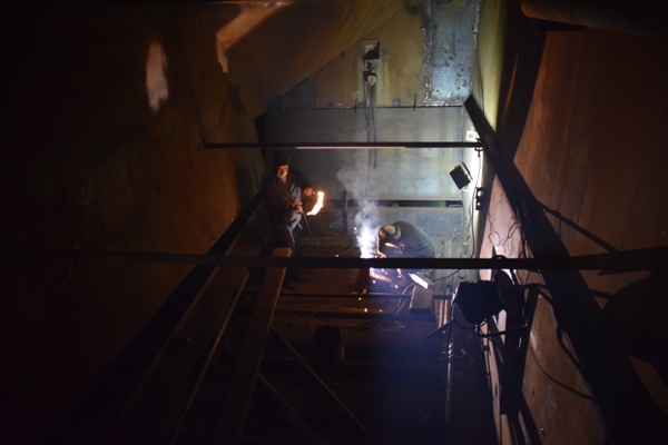 تعویض سکتور پلیت‌های بخش سرد در ایرهیترهای شماره ۱ و ۲ واحد ۳ نیروگاه طوس