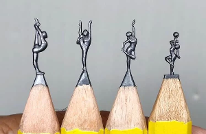 ویدیو/ حکاکی نفس گیر بر نوک مداد !