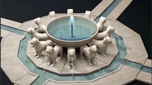 ویدیو/ نشان دادن زمان با استفاده از فواره در اسپانیا 