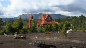 ویدیو/ کلیسایی ۱۱۳ ساله در سوئد با تریلر ۵ کیلومتر جابجا شد